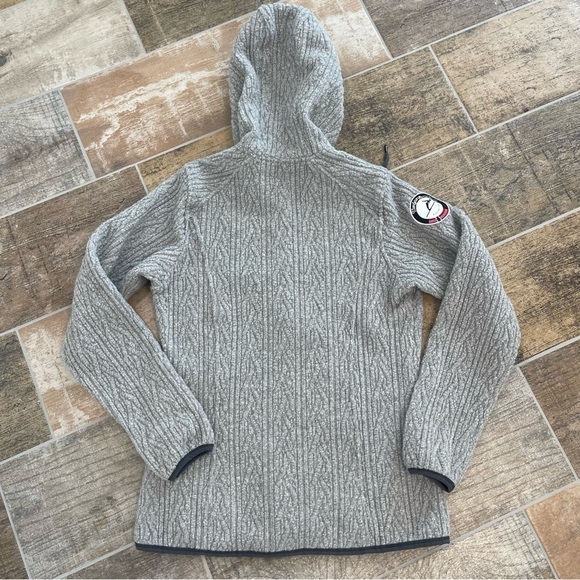 Bergans of Norway Women Grey Hooded Wool Blend Sweater Bergflette Jacket Medium - Picture 2 of 14